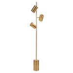 65.5 in. 3 Lights Metal Floor Lamp in Gold
