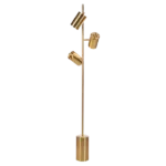 65.5 in. 3 Lights Metal Floor Lamp in Gold