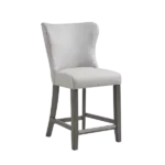 Modern Upholstered Cream Solid Wood Dining Chair for Dining Room