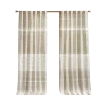 Mila Cotton Printed Curtain Panel with Chenille detail and Lining
