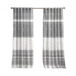 Mila Cotton Printed Curtain Panel with Chenille detail and Lining