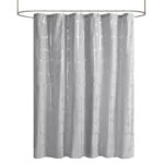 Raina Printed Metallic Shower Curtain