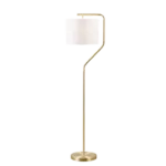 60 in. Aster Angular Arched Metal Floor Lamp in Gold