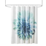 Norah Printed Floral Cotton Shower Curtain