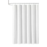 Metro Woven Clipped Solid Shower Curtain