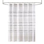 Nea Cotton Printed Shower Curtain with Trims