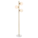 62 in. 3 Lights Metal Texture Undimmable Column Lamp for Living Room in Gold
