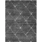 Sophie Talas Trellis Area Rug in Grey and Cream