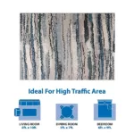 Riley Watercolor Abstract Stripe Woven Area Rug