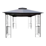 Width Outdoor Patio Gazebo Canopy Tent in Gray Color