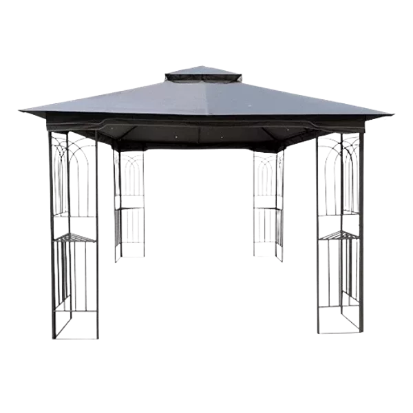 Width Outdoor Patio Gazebo Canopy Tent in Gray Color
