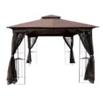 Outdoor Patio Gazebo Canopy Tent With Ventilated Double Roof And Mosquito net, Suitable for Lawn, Garden, and Backyard