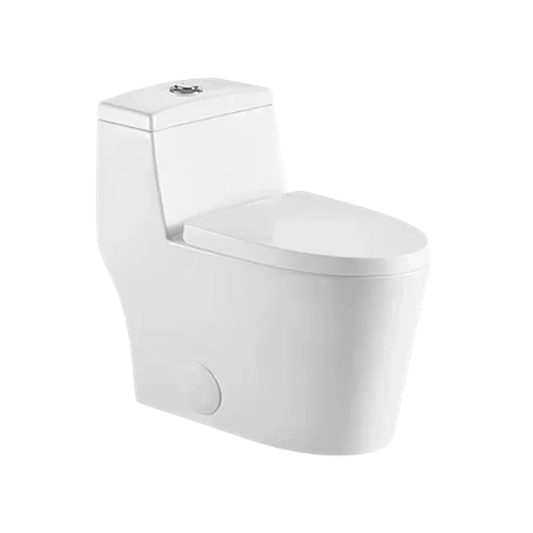 One-Piece Ceramic Dual Flush Water-Saving and Eco-Friendly Elongated Toilet in White Color