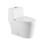 One-Piece Ceramic Dual Flush Water-Saving and Eco-Friendly Elongated Toilet in White Color