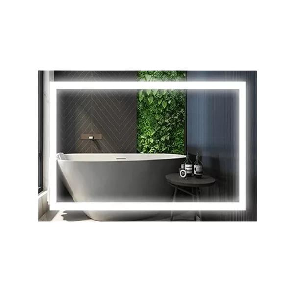 24 in. W x 32 in. H Small Rectangular Frameless Anti-Fog Wall Mounted Bathroom Vanity Mirror in Silver