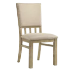 Modern Wheat Upholstered Back Side Chair of Wooden Frame And Legs For Dining Room