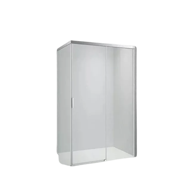 48 in. W x 76 in. H Frameless Bypass Sliding Shower Door in Brushed Nickel