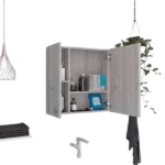 Light Grey Crawford 4-Shelf Medicine Cabinet