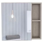 Light Grey Wareham 2-Shelf Medicine Cabinet with Mirror