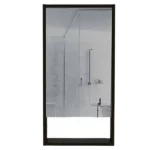 Burlington Rectangle Medicine Cabinet with Mirror Black Wengue