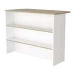 Capwell 3-Tier Shelf Kitchen Island White and Light Pine