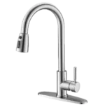 Single Handle Pull-Down Sprayer Kitchen Sink Faucet in Brushed Nickel