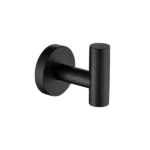 Bathroom Round Robe Hook and Towel Hook in Matte Black