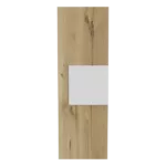 Vanguard Medicine Cabinet, Three Shelves, Single Door Cabinet -White / Light Oak
