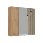 Pine Sines Medicine Cabinet with Four Internal Shelves and Double Door