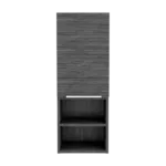 Mila Bathroom Cabinet, Two Interior  Shelves, Two External Shelves, Single Door Cabinet -Smokey Oak