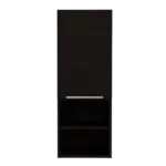 Mila Bathroom Cabinet, Two Interior  Shelves, Two External Shelves, Single Door Cabinet -Black