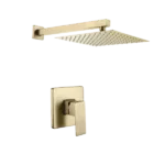 Wall Mount Bathroom Shower with Gold Finish