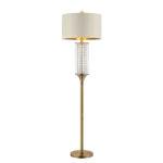 62.25 in. Pluviam Crystal Floor Lamp in Brass