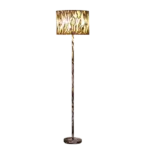 59 in. Faux Suede Tiger Print Floor Lamp