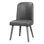 Waylon Side Chair (Set-2), Gray PU & Gray Oak (2Pc/1Ctn) 72202