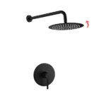 Complete Shower System With Rough-In Valve in Matte Black