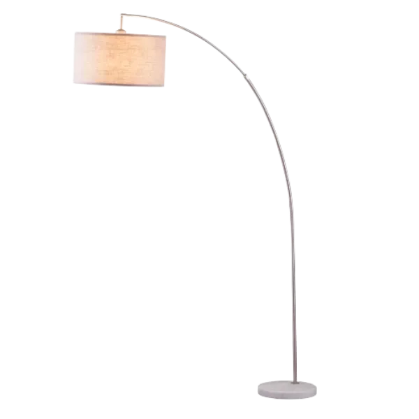 78 in. Arch Floor Lamp With KD Shade In Silver