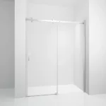 48" in W x 76" Aluminum Frameless Bypass Sliding Shower Door With Chrome Look