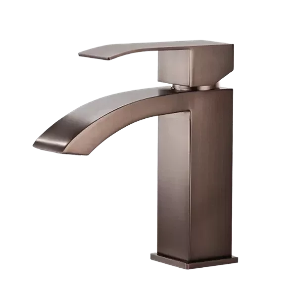 Single Handle Single Hole Bathroom Faucet Spot Resistant in Bronze