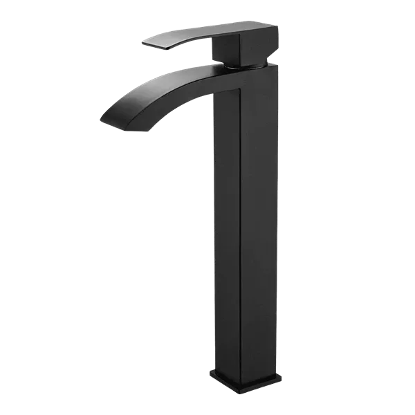 1-Handle Single Hole Bathroom Sink Faucet in Matte Black