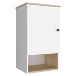 Medicine Cabinet Porto, Two Internal Shelves, Light Oak / White Finish