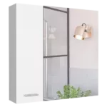 White Finish Medicine Cabinet Prague with Four Internal Shelves and Double Door