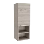 Medicine Cabinet Hazelton, Open and Interior Shelves, Light Gray Finish