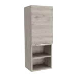 Medicine Cabinet Hazelton, Open and Interior Shelves, Light Gray Finish