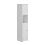 Linen Cabinet Albany, Four Interior Shelves, White Finish