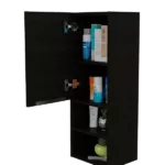 Medicine Cabinet Hazelton, Two Interior Shelves, Black Wengue Finish