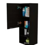 Medicine Cabinet Hazelton, Two Interior Shelves, Black Wengue Finish