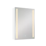 30x20 inch LED Surface Mounted Cabinets With Lighted Mirror  White Left Open