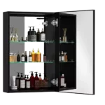 30x20 inch Black LED Bathroom Medicine Cabinets Surface Mounted