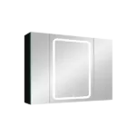 40x30 Inch LED Dimmer black Surface Mount Double Door Lighted Medicine Cabinet for Bathroom with Mirror Defogging